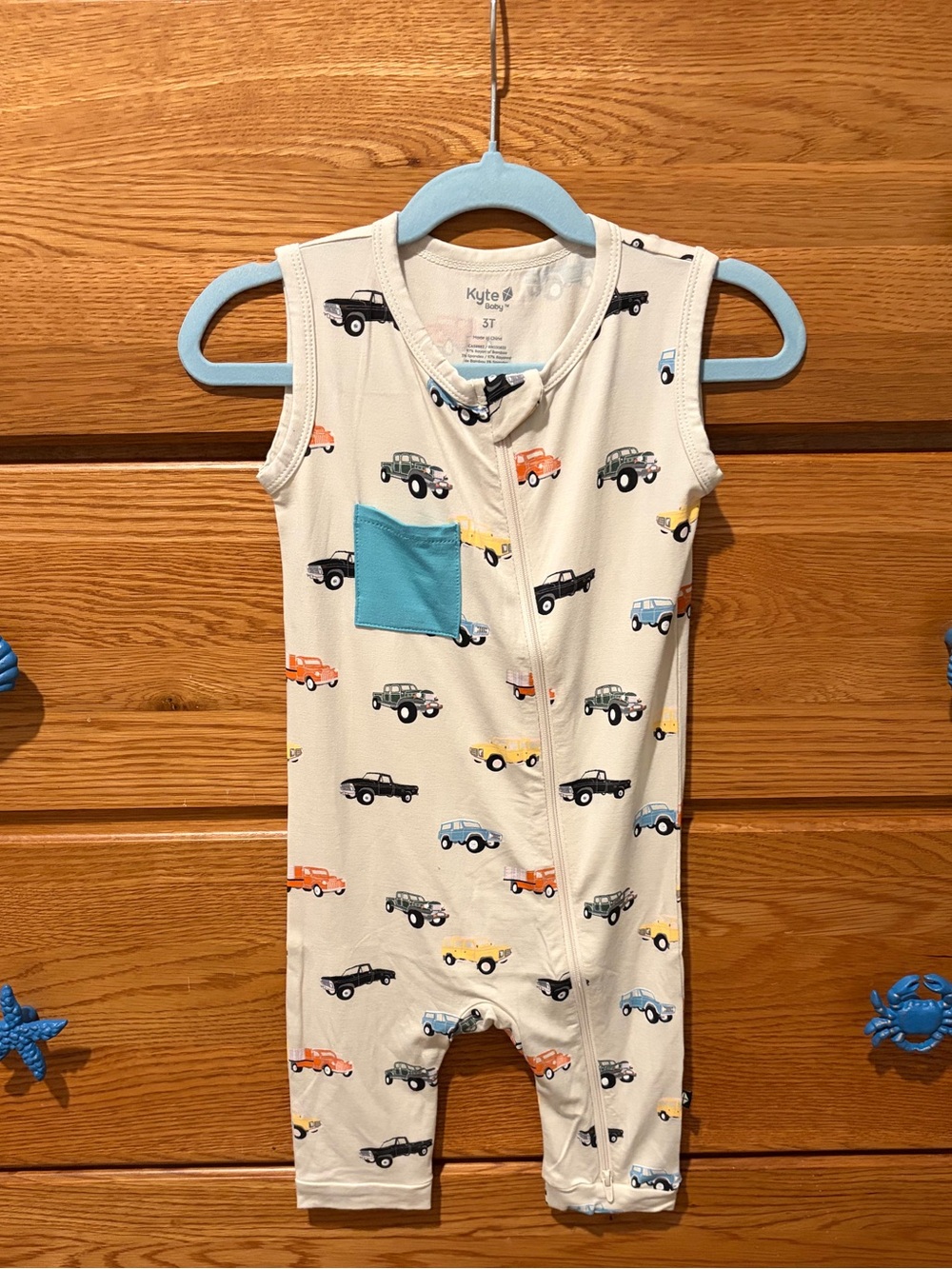 Kyte Baby Trucks Sleeveless Romper🛻 NWOT - 3T